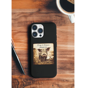 Custom Hogs & Kisses Sepia Farmhouse Boutique Case-Mate iPhone 14 Case