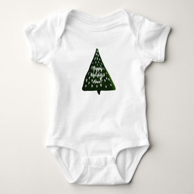 Custom Holiday Baby Bodysuit (Front)