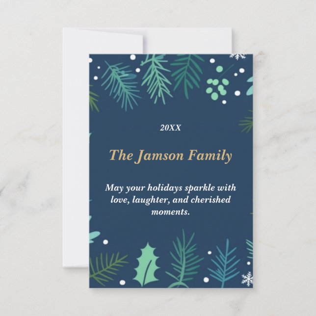 Custom Holiday Card | Elegant Christmas Greeting  (Front)