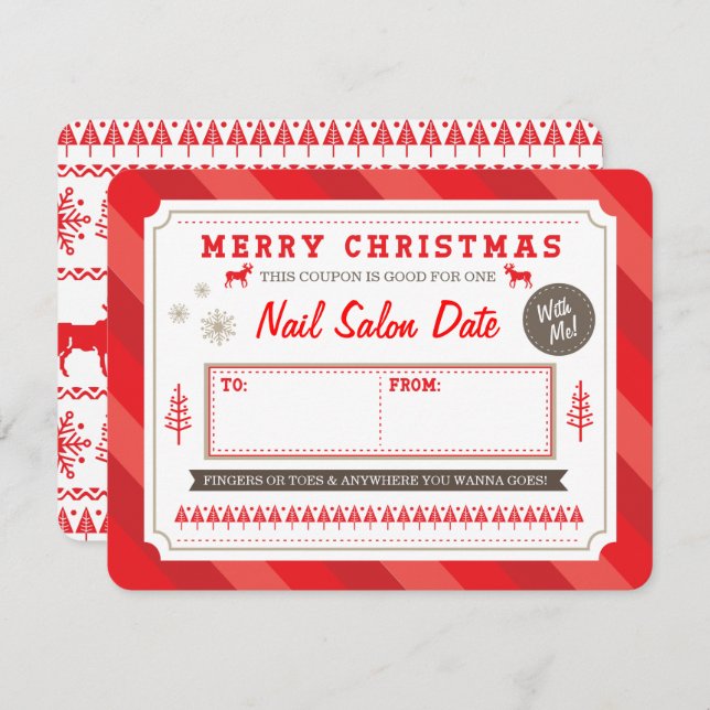 Custom Holiday Gift Coupon by Origami Prints Invitation (Front/Back)