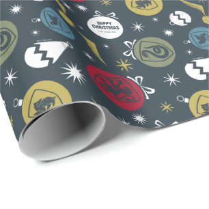 Custom Holiday HOGWARTS™ House Bauble Pattern Wrapping Paper