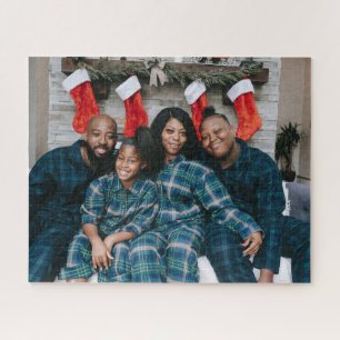 Custom Holiday Personalised Photo Christmas Jigsaw Puzzle