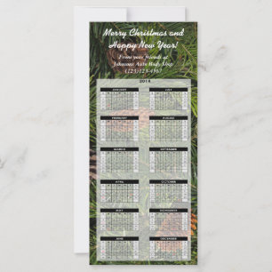 Custom Holiday Promotional 2014 Calendar Card