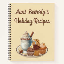 Custom Holiday Recipe Notebook