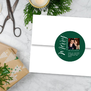 Custom Holiday Return Address Label Add Your PHOTO