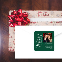 Custom Holiday Return Address Label Add Your PHOTO