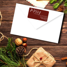 Custom Holiday Return Address Label | Personalised