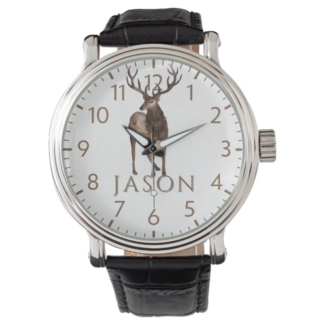 Custom Holiday Watch for Man | Deer Hunter (Front)