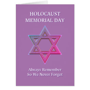 Custom Holocaust Remembrance Day Memorial Card