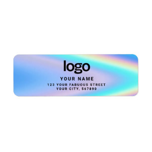 Custom Holographic Business Logo Return Address