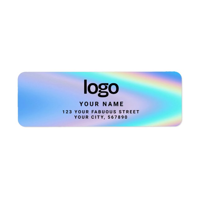 Custom Holographic Business Logo Return Address (Front)