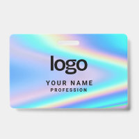 Custom Holographic Employee Name, Logo, Barcode