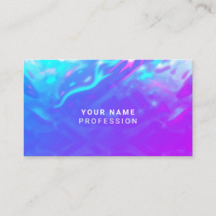 Custom Holographic Iridescent Purple Business Card