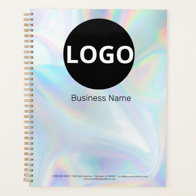 Custom Holographic Logo Notebook Planner (Front)