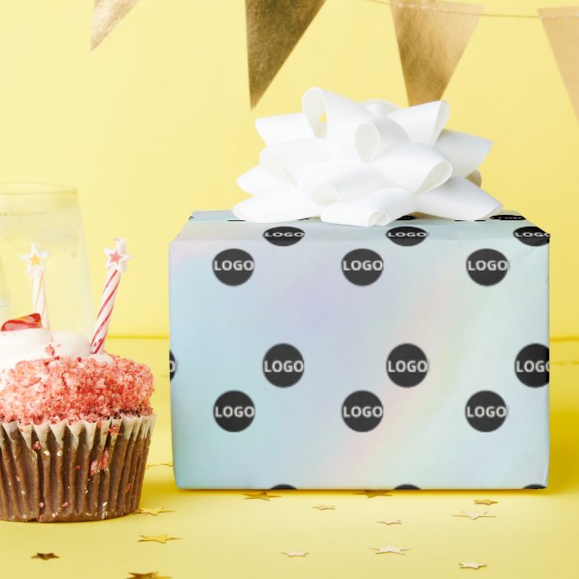 Custom Holographic Logo  Wrapping Paper (Birthday Party)