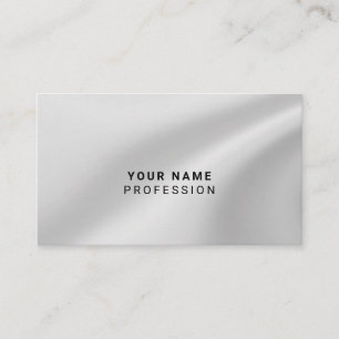 Custom holographic silver grey business card