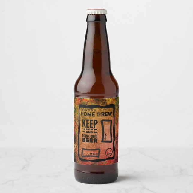 Custom Home Brew Beer Bottle Labels (Front)