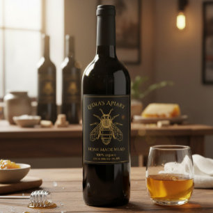 Custom Home Brewed Honey Wine Label
