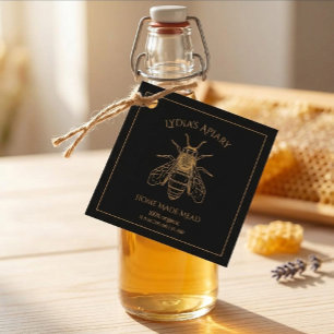 Custom Home Brewed Honey Wine Square Tag