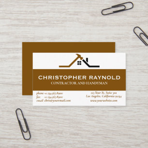 Custom Home Building Construction Business Card