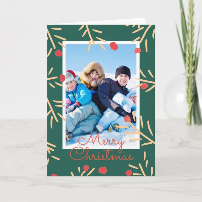 Custom HOME-MADE STYLE CHRISTMAS SEASONS GREETING2 Holiday Card (Front)