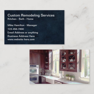 Custom Home Remodeling Double Side Business Card