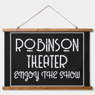 Custom Home Theatre Enjoy The Show  Hanging Tapestry