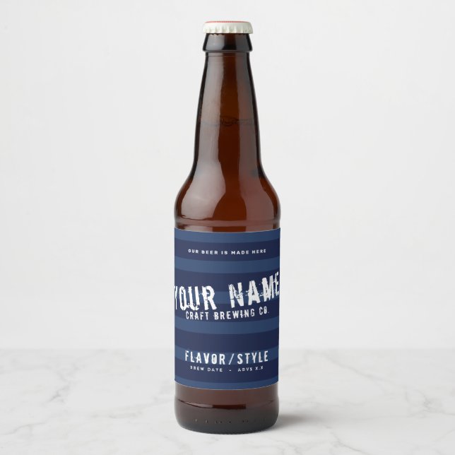 Custom Homebrew Craft Beer Label Stickers (Front)