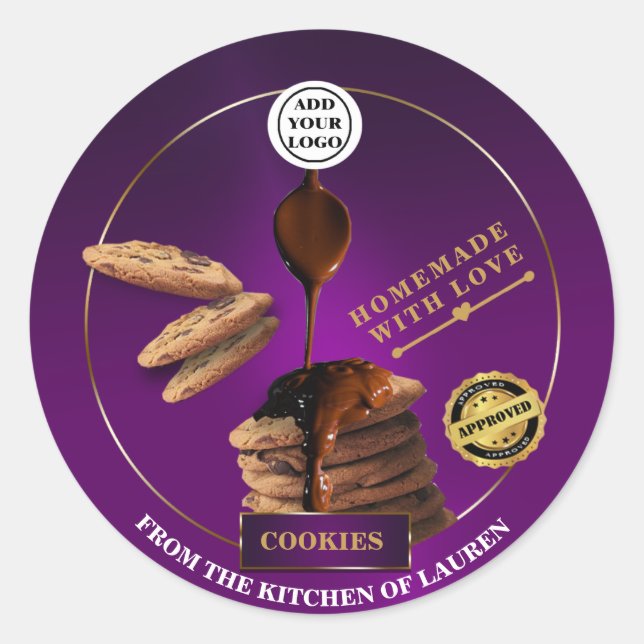 custom homemade baked goods cookies label (Front)