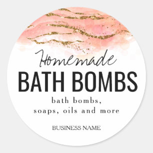 custom homemade bath bombs label