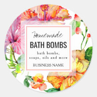 custom homemade bath bombs label