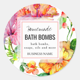 custom homemade bath bombs label