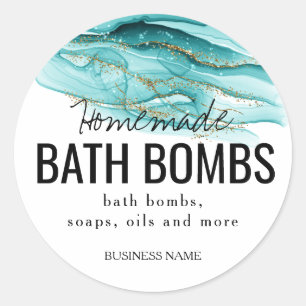 custom homemade bath bombs label