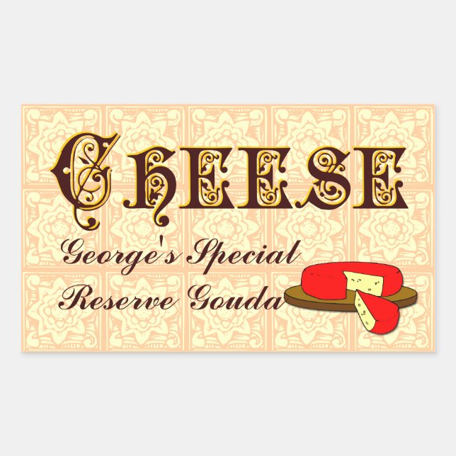 Custom Homemade Cheese Sticker (Front)