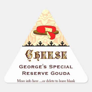 Custom Homemade Cheese Triangle Sticker