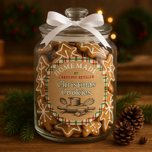 Custom Homemade Christmas Cookies Label Sheet