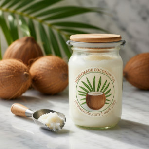 Custom Homemade Coconut Oil Business Classic Round Sticker