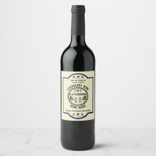 Custom Homemade Elderberry Wine Label