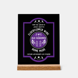 Custom Homemade Elderflower Acrylic Sign