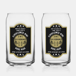 Custom Homemade Elderflower Can Glass