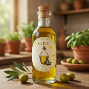 Custom Homemade Extra Virgin Olive Oil Label
