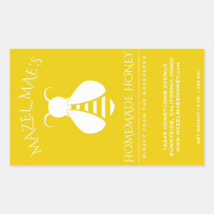 Custom Homemade Honey Bee Labels