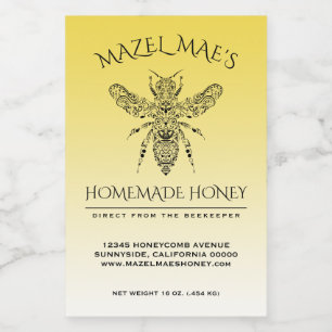 Custom Homemade Honey Food Label