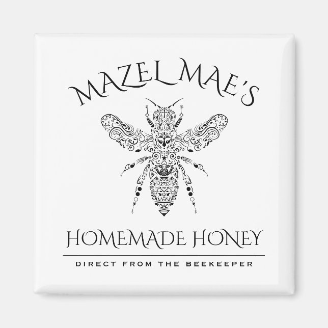 Custom Homemade Honey Magnet (Front)