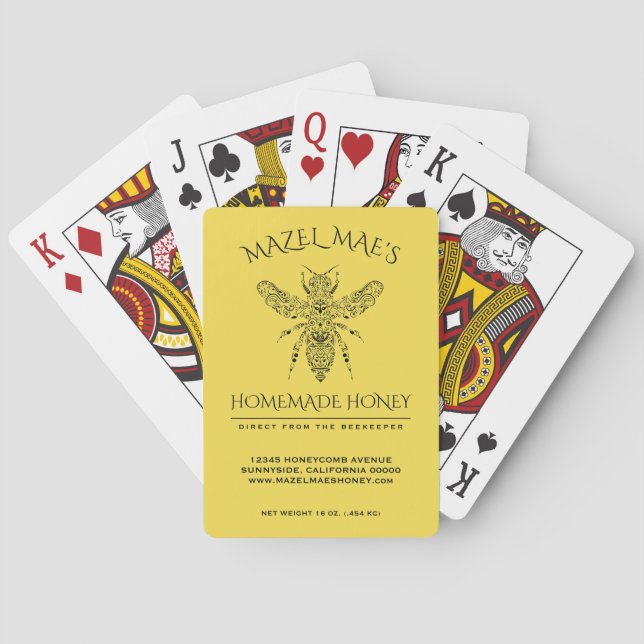 Custom Homemade Honey Playing Cards (Back)