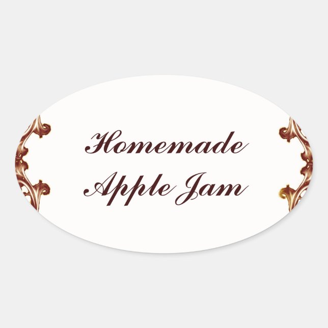 Custom Homemade Jam preserve label sticker (Front)