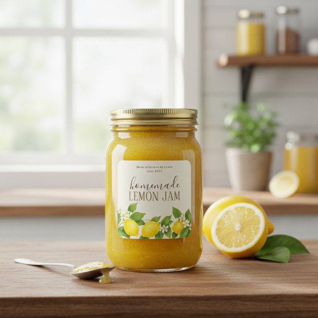Custom Homemade Lemon Jam Label (Creator Uploaded)