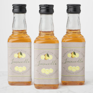 Custom Homemade Limoncello Kraft Paper Label