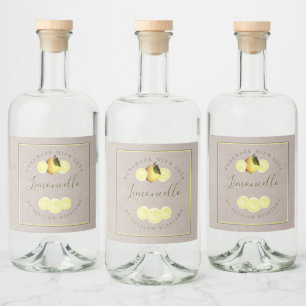 Custom Homemade Limoncello Kraft Paper Label