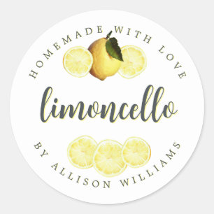 Custom Homemade Limoncello Label